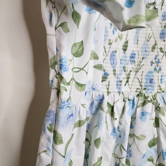 Hill House Ophelia Floral Puff Sleeve Mini Dress Small Cottagecore Picnic Boho - Picture 14 of 16